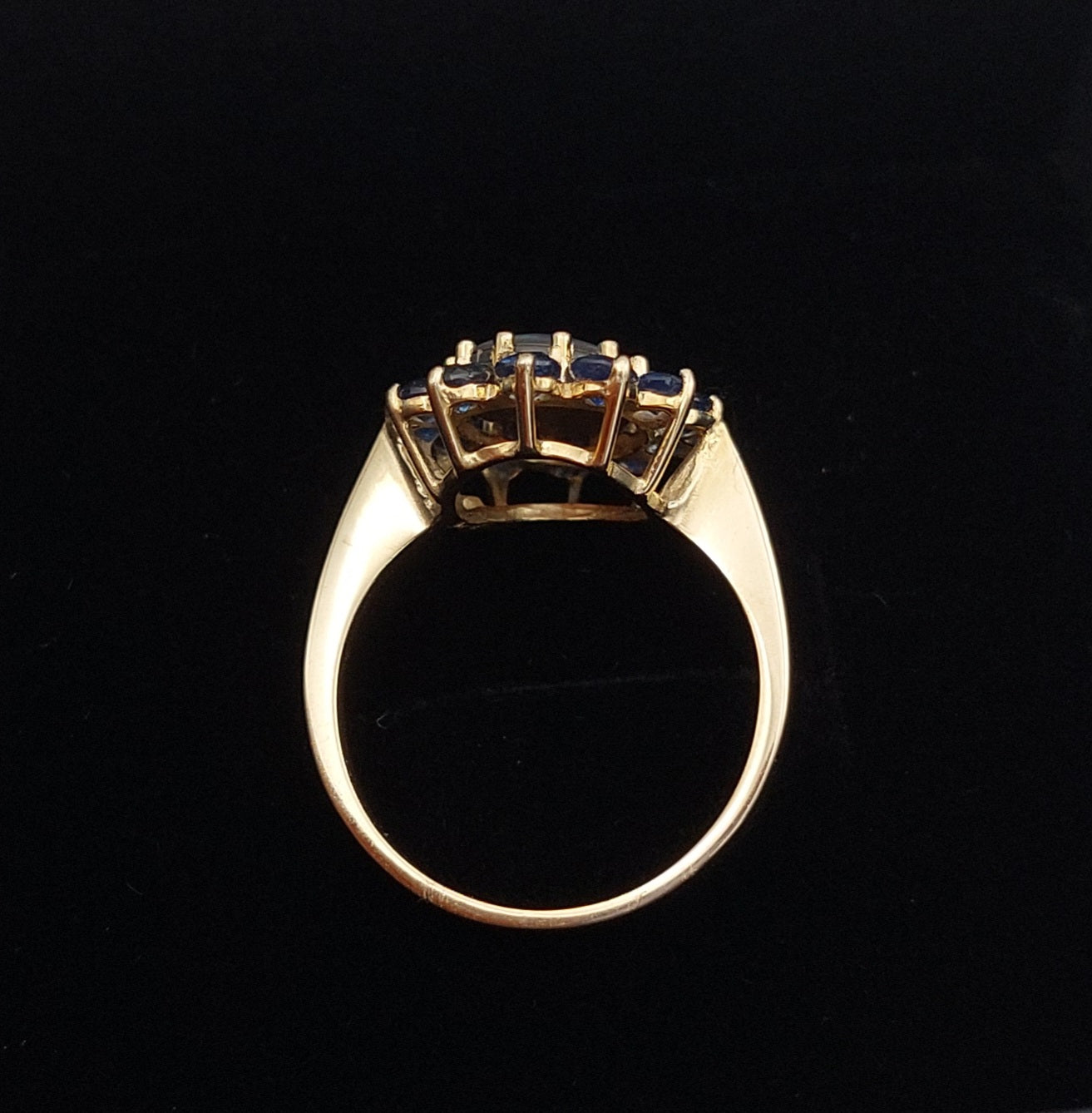 Sapphire and Opal 9ct Gold Cluster Ring