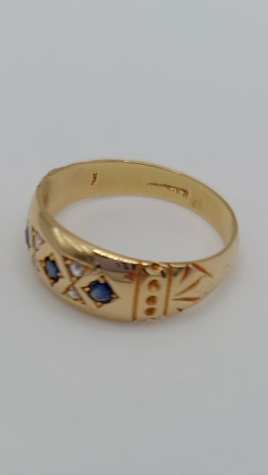 Sapphire and Diamond 18ct Gold Ring