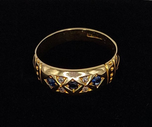 Sapphire and Diamond 18ct Gold Ring