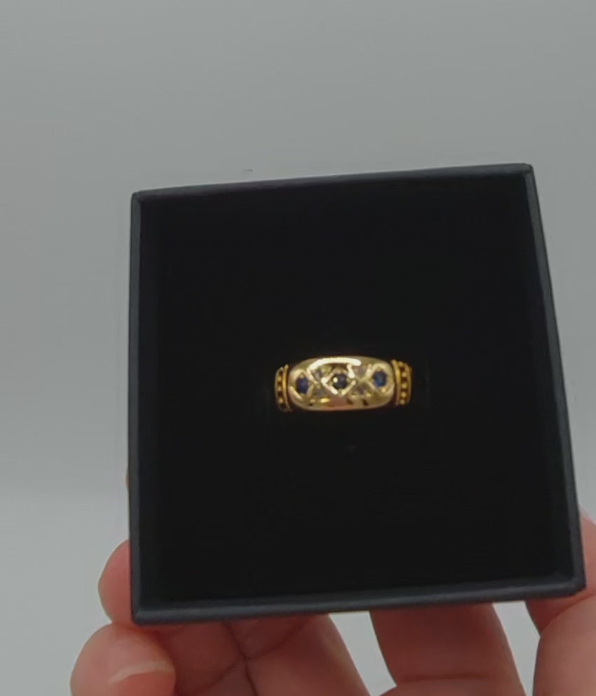 Sapphire and Diamond 18ct Gold Ring