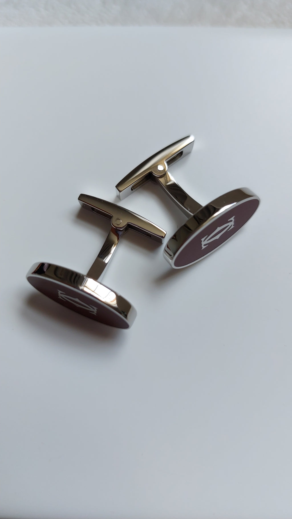 Cartier Cufflinks – Sterling Silver Double C Logo – Boxed